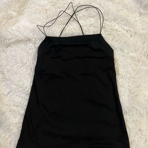 Black top spaghetti strap